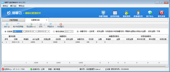 送貨單軟件內(nèi)如何設(shè)置操作員不可查看經(jīng)營(yíng)情況表？